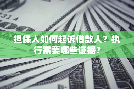 济南担保人如何起诉借款人？执行需要哪些证据？
