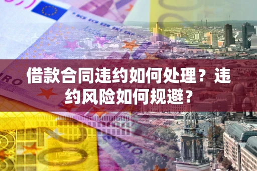 济南借款合同违约如何处理？违约风险如何规避？