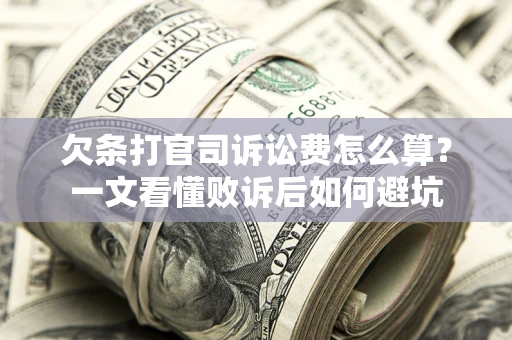 济南欠条打官司诉讼费怎么算？一文看懂败诉后如何避坑