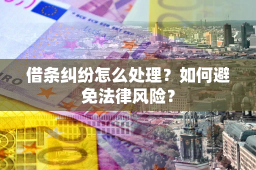 济南借条纠纷怎么处理？如何避免法律风险？
